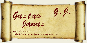 Gustav Janus vizit kartica